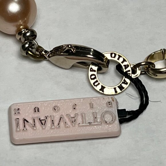 Multi-Strand Pearl & Bead LONG Necklace By Ottaviani BIJOUX Pink & White - Picture 5 of 7